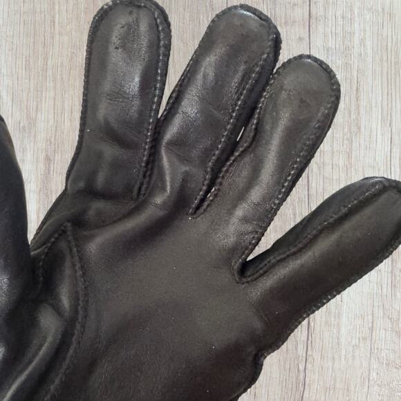 Genuine leather black gloves, men’s size large - Picture 7 of 8